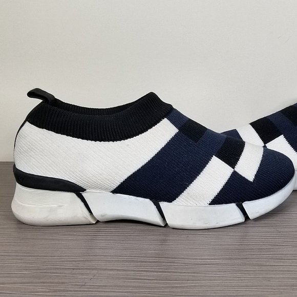 Stella McCartney Striped Knitted Slip on Sneaker, Womens Size 5 / 35 - Picture 7 of 12